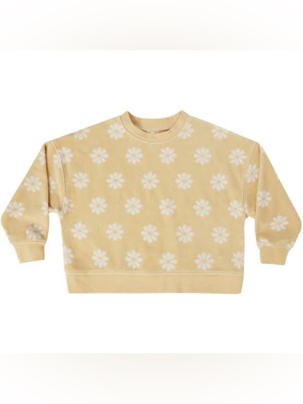 Rylee Cru Girls yellow flower pull over sweatshirt sleeve cotton 4-5 girl